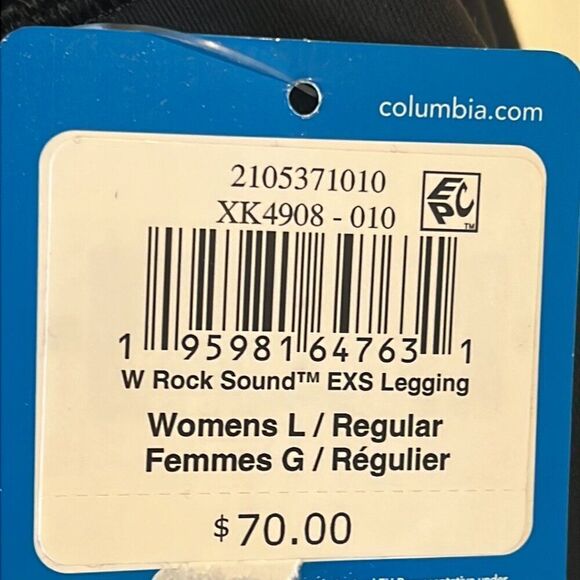 Columbia Rock Sound EXS Black Media Pocket Leggings Size Large NWT - Picture 5 of 7